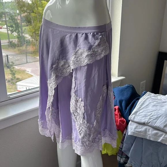 Free People Neon Nights Lavender Skirt M EUC - Picture 4 of 5